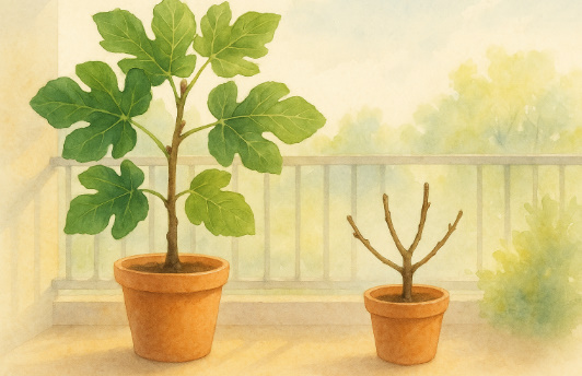 鉢植えイチジクの剪定と管理